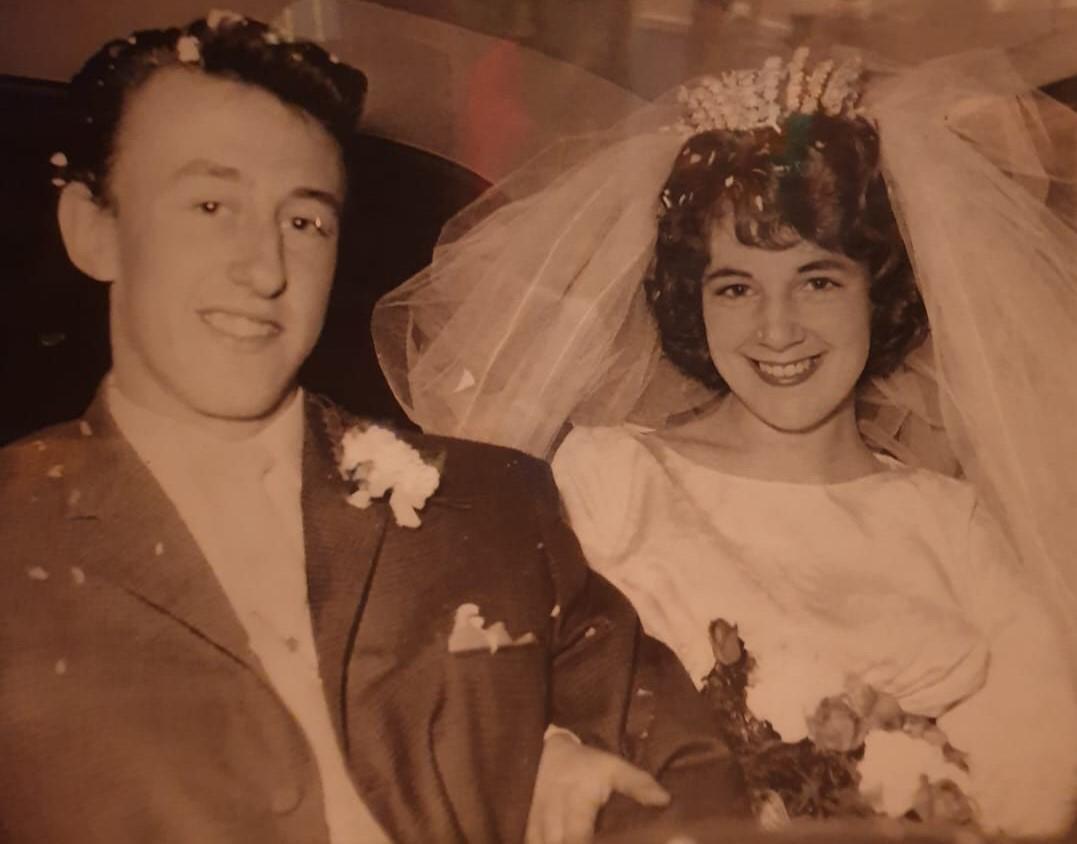 James Jim and Jane on their wedding day 60 years ago.